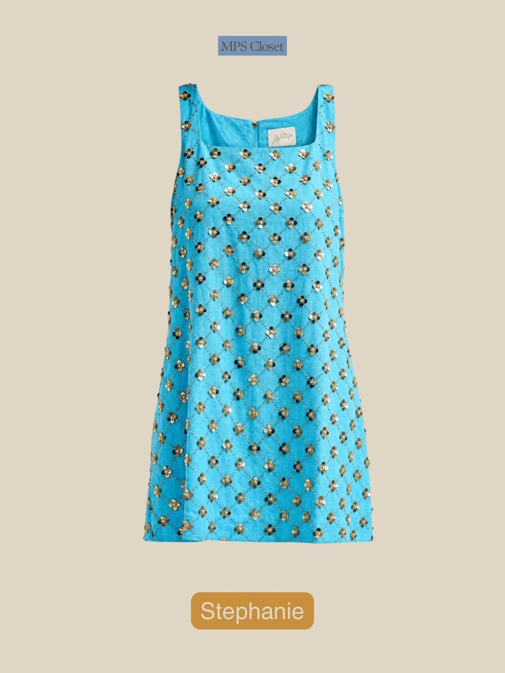 Lilly Pulitzer Aqua Embellished Mini Dress